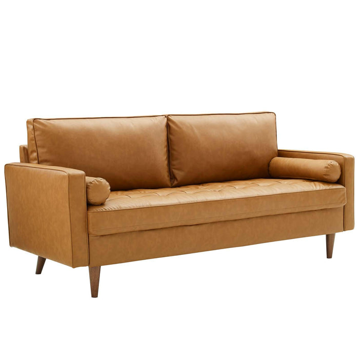 Valour Upholstered Faux Leather Sofa image