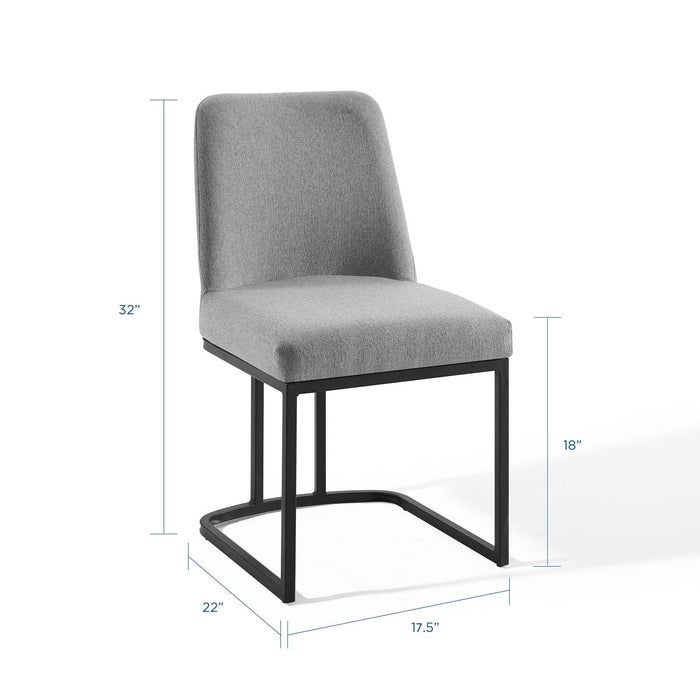 Amplify Sled Base Upholstered Fabric Dining Side Chair