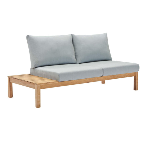 Freeport Karri Wood Outdoor Patio Loveseat with Left-Facing Side End Table image