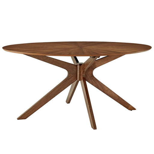 Crossroads 63" Oval Wood Dining Table image