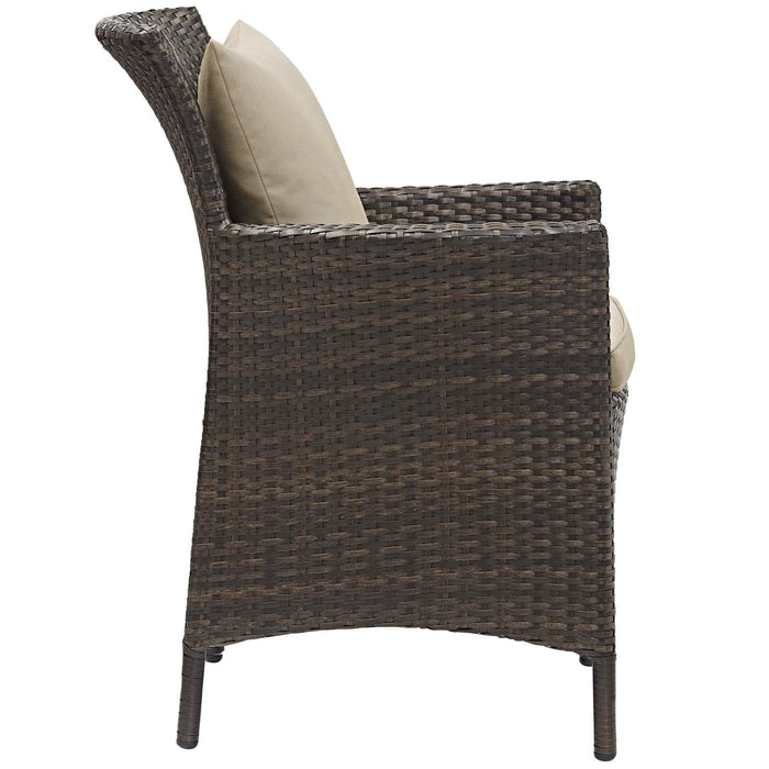 Conduit Outdoor Patio Wicker Rattan Dining Armchair