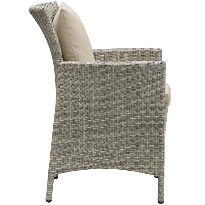 Conduit Outdoor Patio Wicker Rattan Dining Armchair