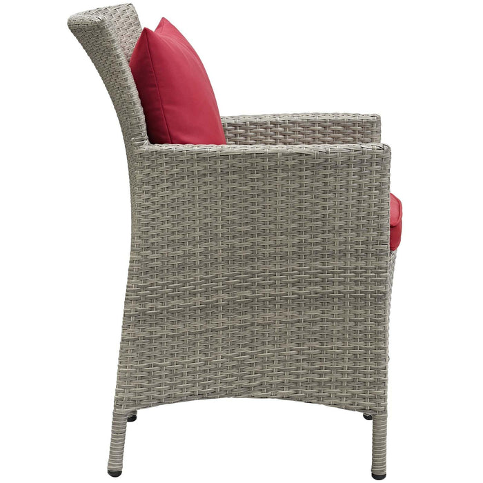 Conduit Outdoor Patio Wicker Rattan Dining Armchair