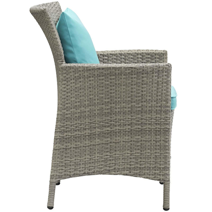 Conduit Outdoor Patio Wicker Rattan Dining Armchair