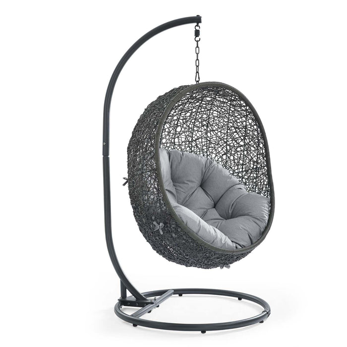 Hide Outdoor Patio Sunbrella� Swing Chair With Stand