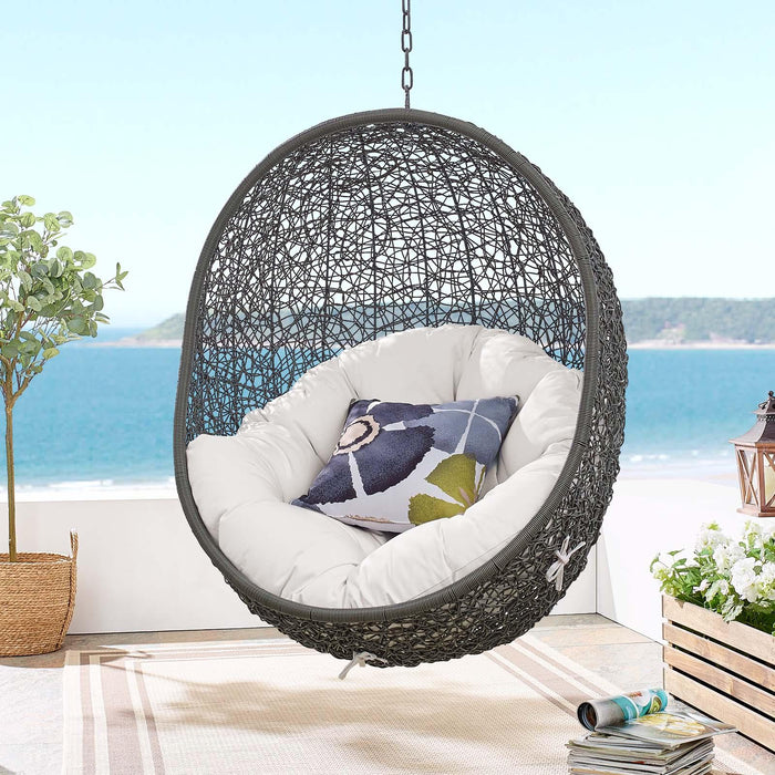 Hide Sunbrella� Fabric Swing Outdoor Patio Lounge Chair Without Stand