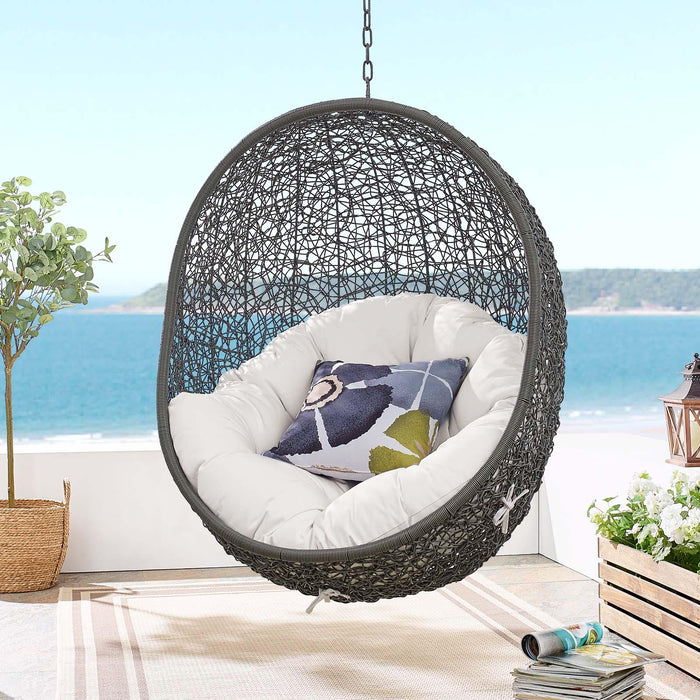 Hide Outdoor Patio Sunbrella� Swing Chair With Stand