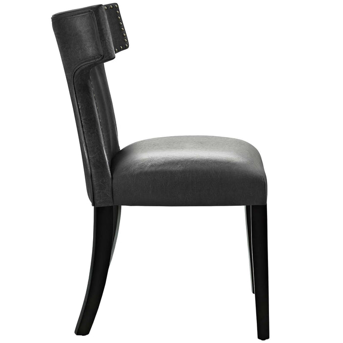 Curve Dining Chair Vinyl Set of 2