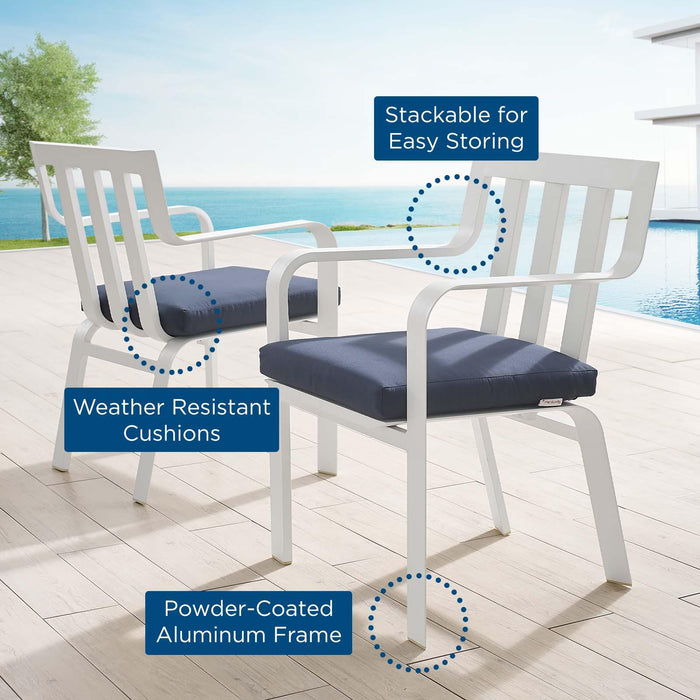 Baxley Outdoor Patio Aluminum Armchair Set of 2