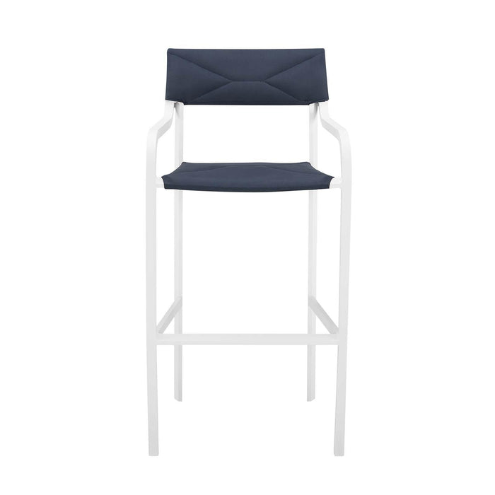 Raleigh Outdoor Patio Aluminum Bar Stool Set of 2