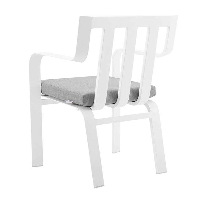 Baxley Stackable Outdoor Patio Aluminum Dining Armchair