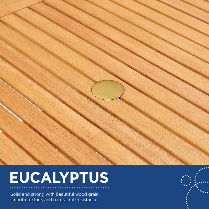 Orlean Outdoor Patio Eucalyptus Wood Sofa
