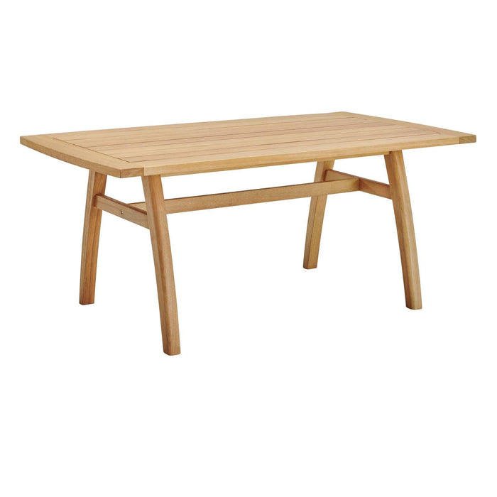Orlean 57" Outdoor Patio Eucalyptus Wood Dining Table