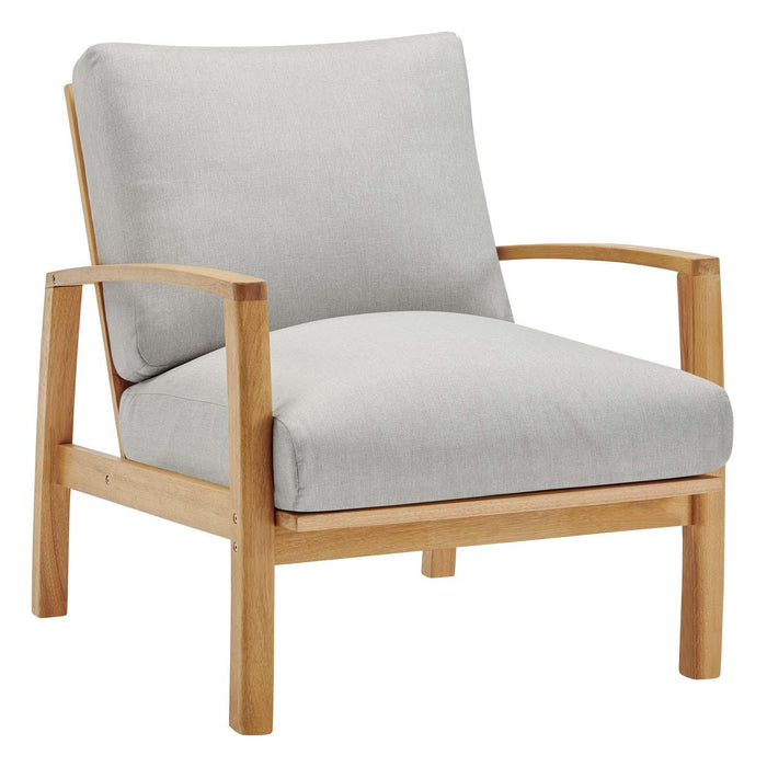 Orlean Outdoor Patio Eucalyptus Wood Lounge Armchair image