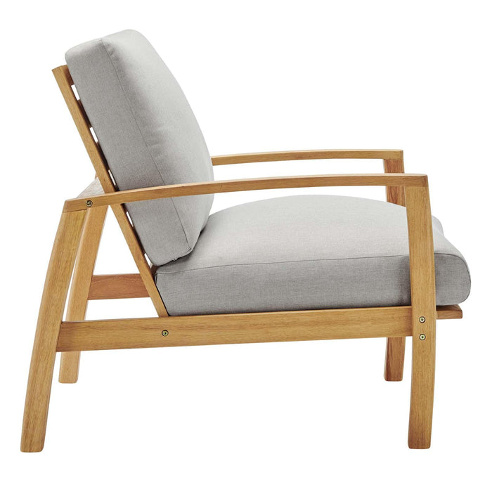 Orlean Outdoor Patio Eucalyptus Wood Lounge Armchair