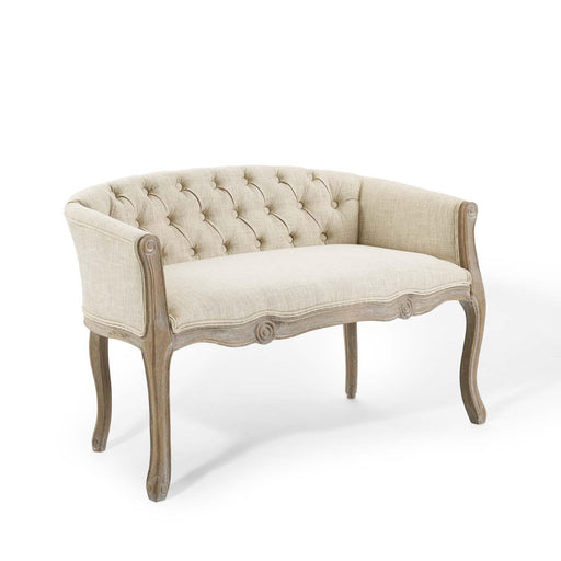 Crown Vintage French Upholstered Settee Loveseat image