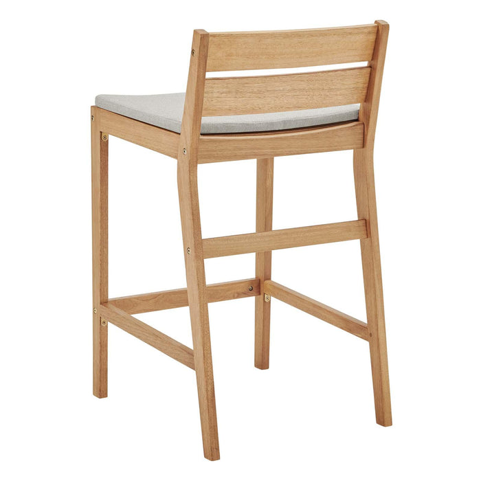 Riverlake Outdoor Patio Ash Wood Bar Stool