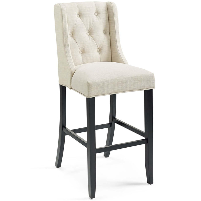 Baronet Tufted Button Upholstered Fabric Bar Stool