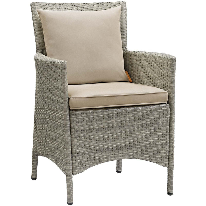 Conduit Outdoor Patio Wicker Rattan Dining Armchair Set of 2