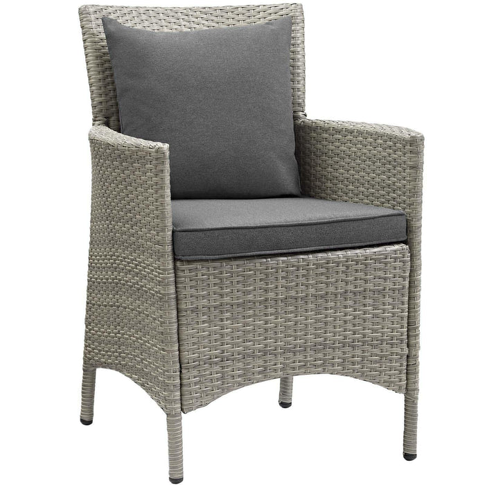 Conduit Outdoor Patio Wicker Rattan Dining Armchair Set of 4