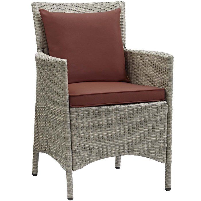 Conduit Outdoor Patio Wicker Rattan Dining Armchair Set of 2