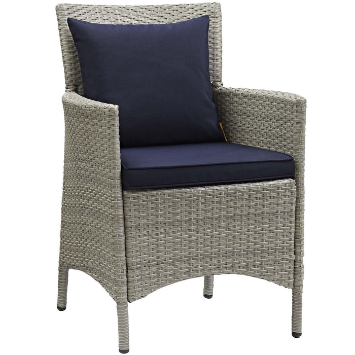 Conduit Outdoor Patio Wicker Rattan Dining Armchair Set of 4