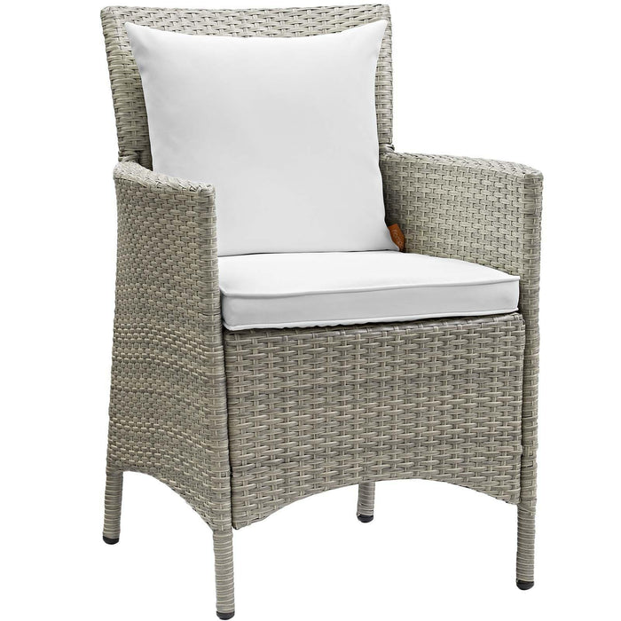 Conduit Outdoor Patio Wicker Rattan Dining Armchair Set of 2