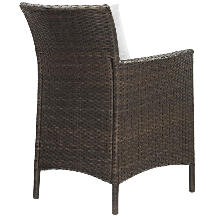 Conduit Outdoor Patio Wicker Rattan Dining Armchair Set of 4