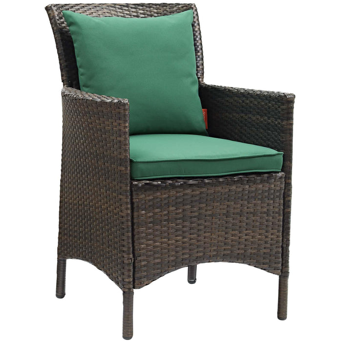 Conduit Outdoor Patio Wicker Rattan Dining Armchair Set of 4