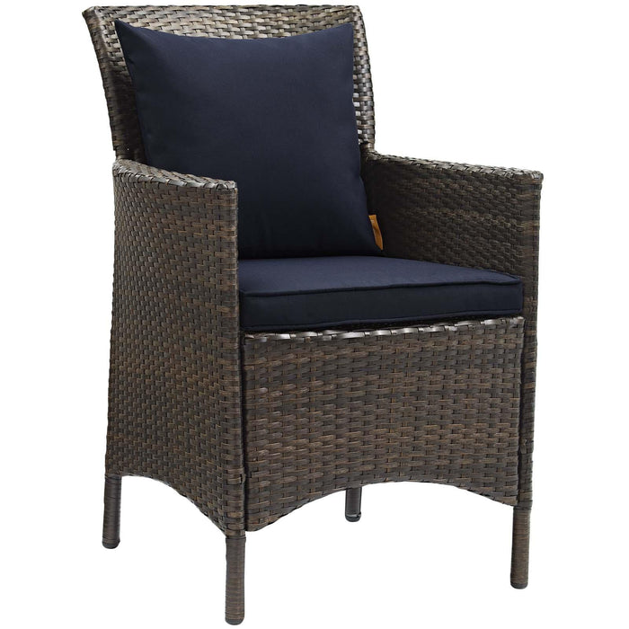 Conduit Outdoor Patio Wicker Rattan Dining Armchair