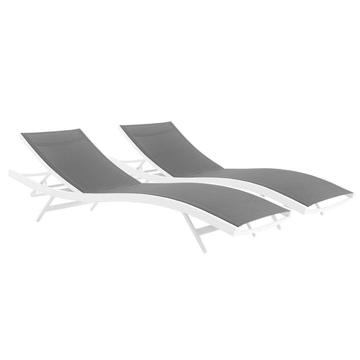 Glimpse Outdoor Patio Mesh Chaise Lounge Set of 2 image