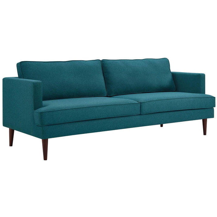 Agile Upholstered Fabric Sofa and Armchair Set