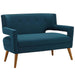 Sheer Upholstered Fabric Loveseat image