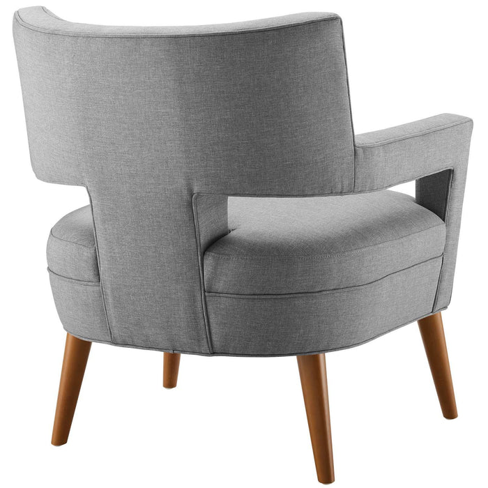 Sheer Upholstered Fabric Armchair Set of 2