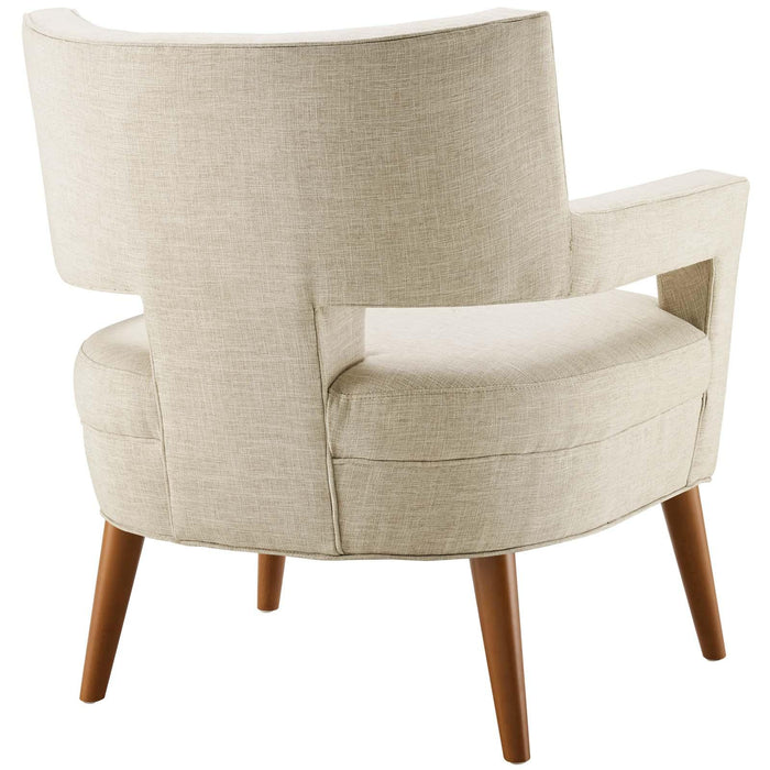 Sheer Upholstered Fabric Armchair