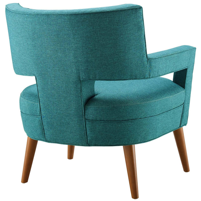 Sheer Upholstered Fabric Armchair