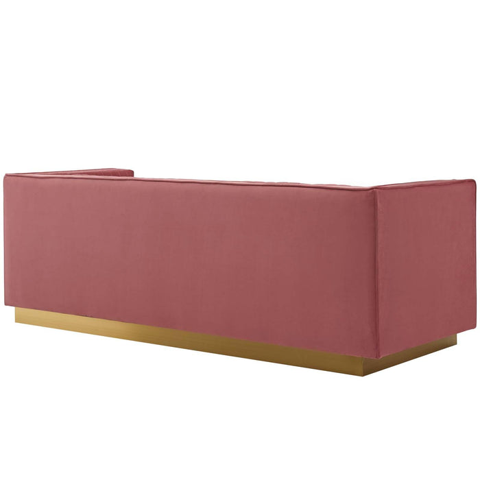 Sanguine Vertical Channel Tufted Performance Velvet Sofa