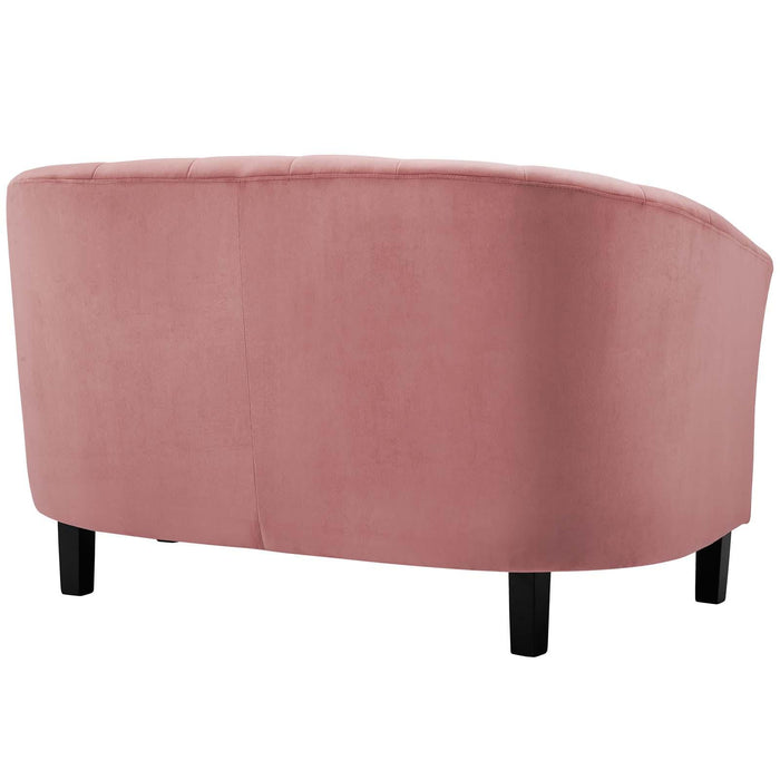 Prospect Channel Tufted Performance Velvet Loveseat