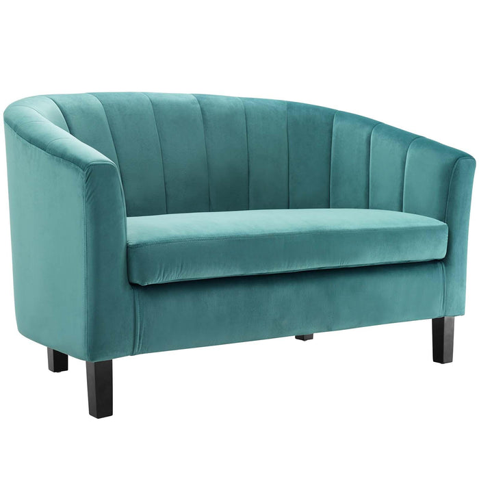 Prospect Channel Tufted Performance Velvet Loveseat