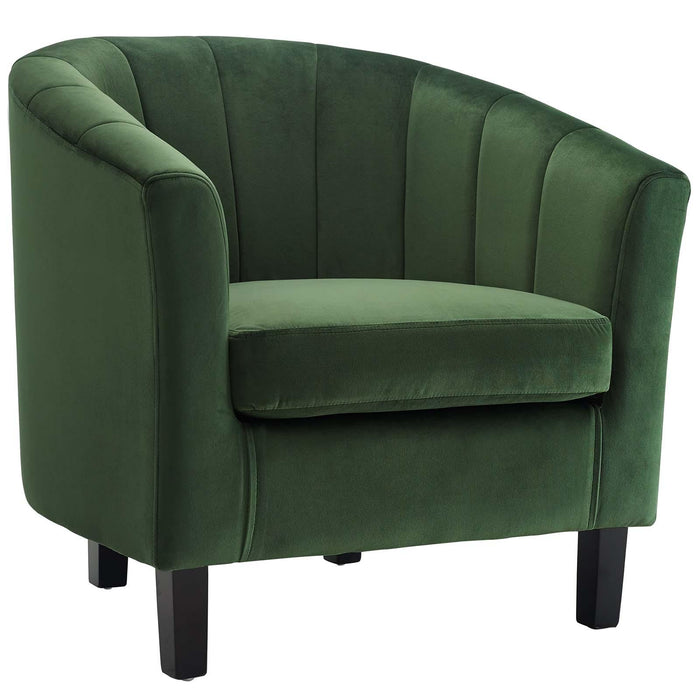 Prospect Channel Tufted Performance Velvet Loveseat and Armchair Set