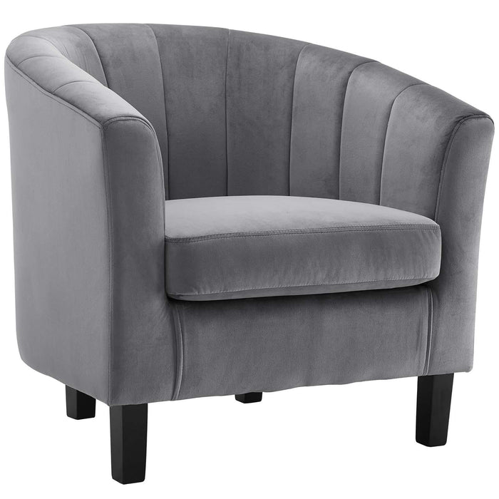 Prospect Channel Tufted Performance Velvet Armchair