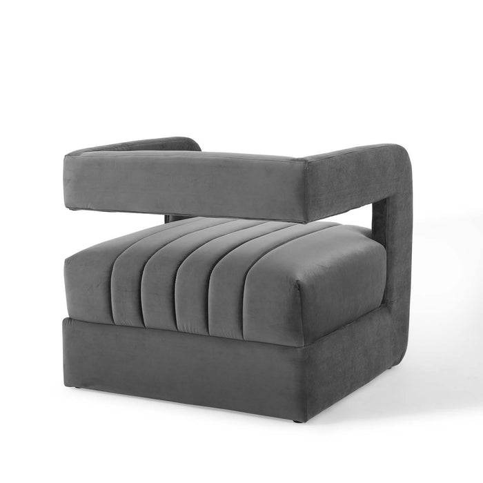 Range Tufted Performance Velvet Accent Armchair Set of 2