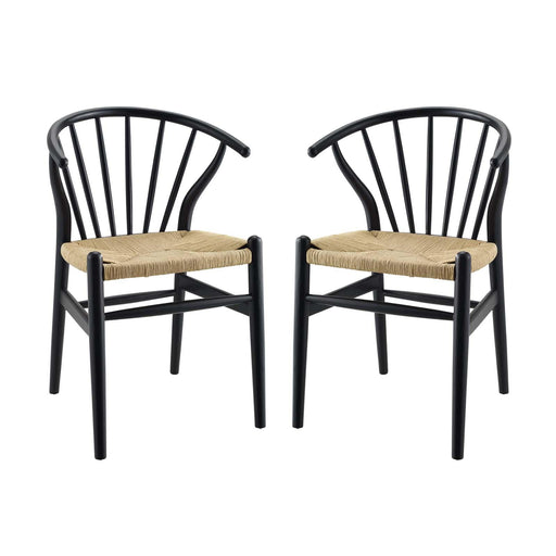Flourish Spindle Wood Dining Side Chair Set of 2 image