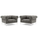 Idyll Tufted Upholstered Leather Armchair Set of 2 image