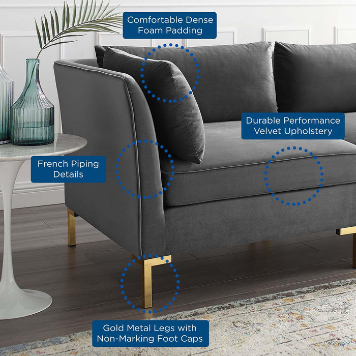 Ardent Performance Velvet Loveseat