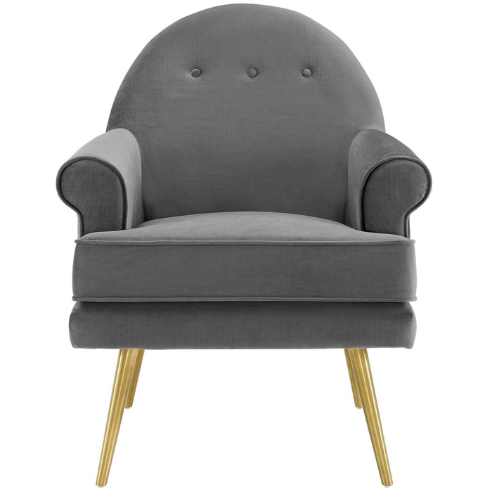 Revive Tufted Button Accent Performance Velvet Armchair