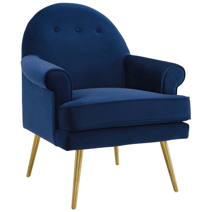 Revive Tufted Button Accent Performance Velvet Armchair