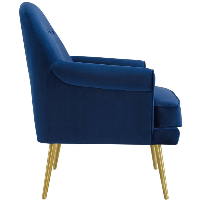 Revive Tufted Button Accent Performance Velvet Armchair