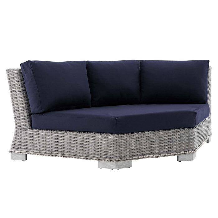 Conway Sunbrella� Outdoor Patio Wicker Rattan 5-Piece Sectional Sofa Set