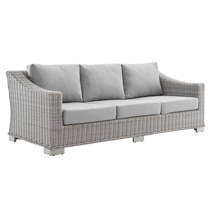 Conway Sunbrella� Outdoor Patio Wicker Rattan Sofa image